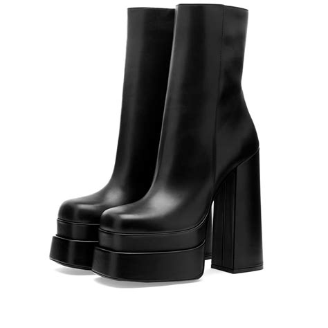 Versace platform heel boots